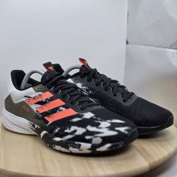 Mens 10 Adidas SL20 Japanese Calligraphy Running Shoes EF0804 Black White 2020 - Picture 5 of 10